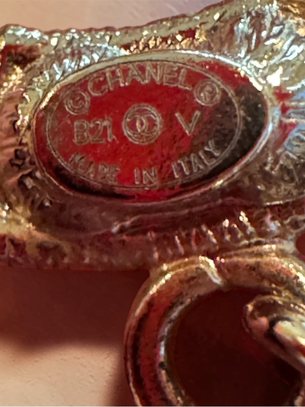 Chanel Authentic Crystal Cha-Nel Drop Earrings - Picture 2 of 5